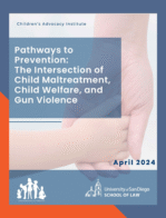 Child holding adult hand, advocacy event poster.