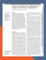 Journal article on firearm suicide prevention.